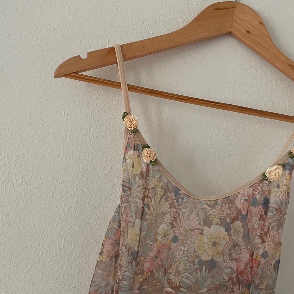Floral Sheer Mini Dress Cover Up - Picture 9 of 16